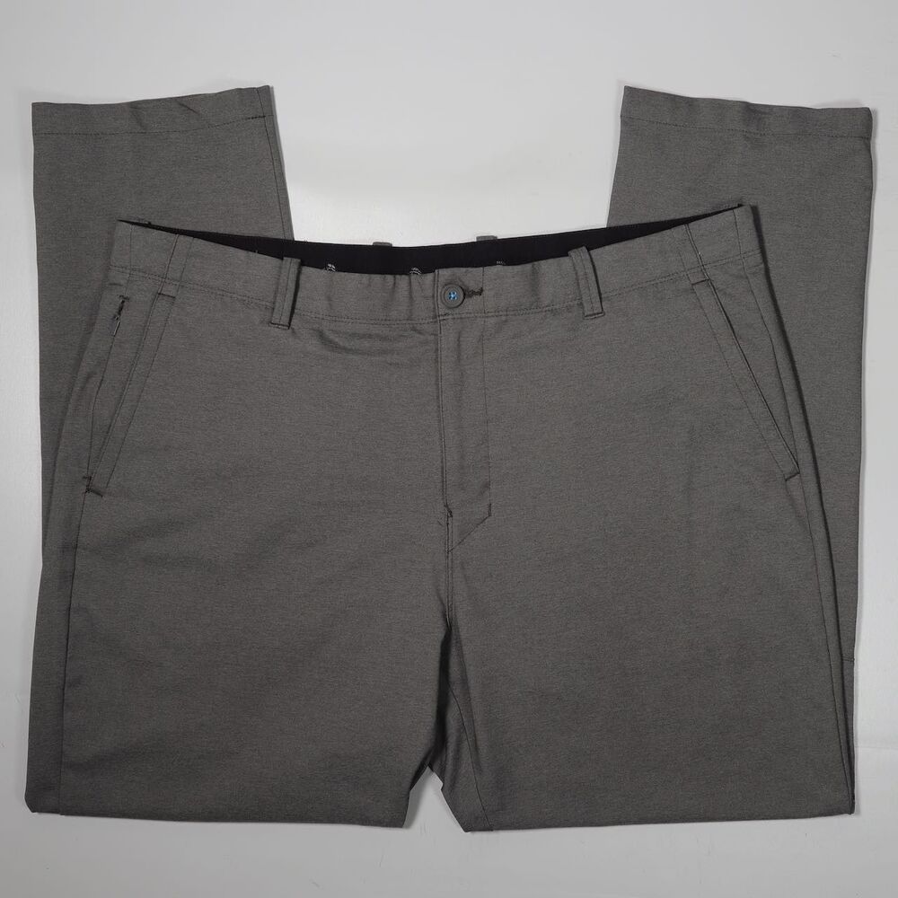 Tommy Bahama On Par Flat Front Golf Pants Gray Lightweight Mens 38 x 30